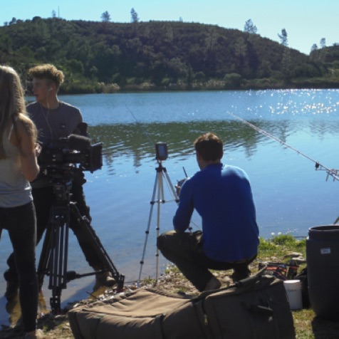 The BBC filming Fishing Impossible with me in 2016